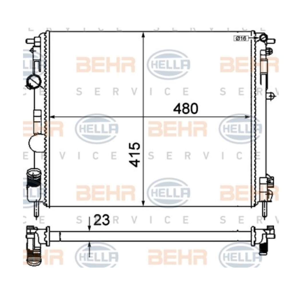 RADIADOR AGUA (-A/C)