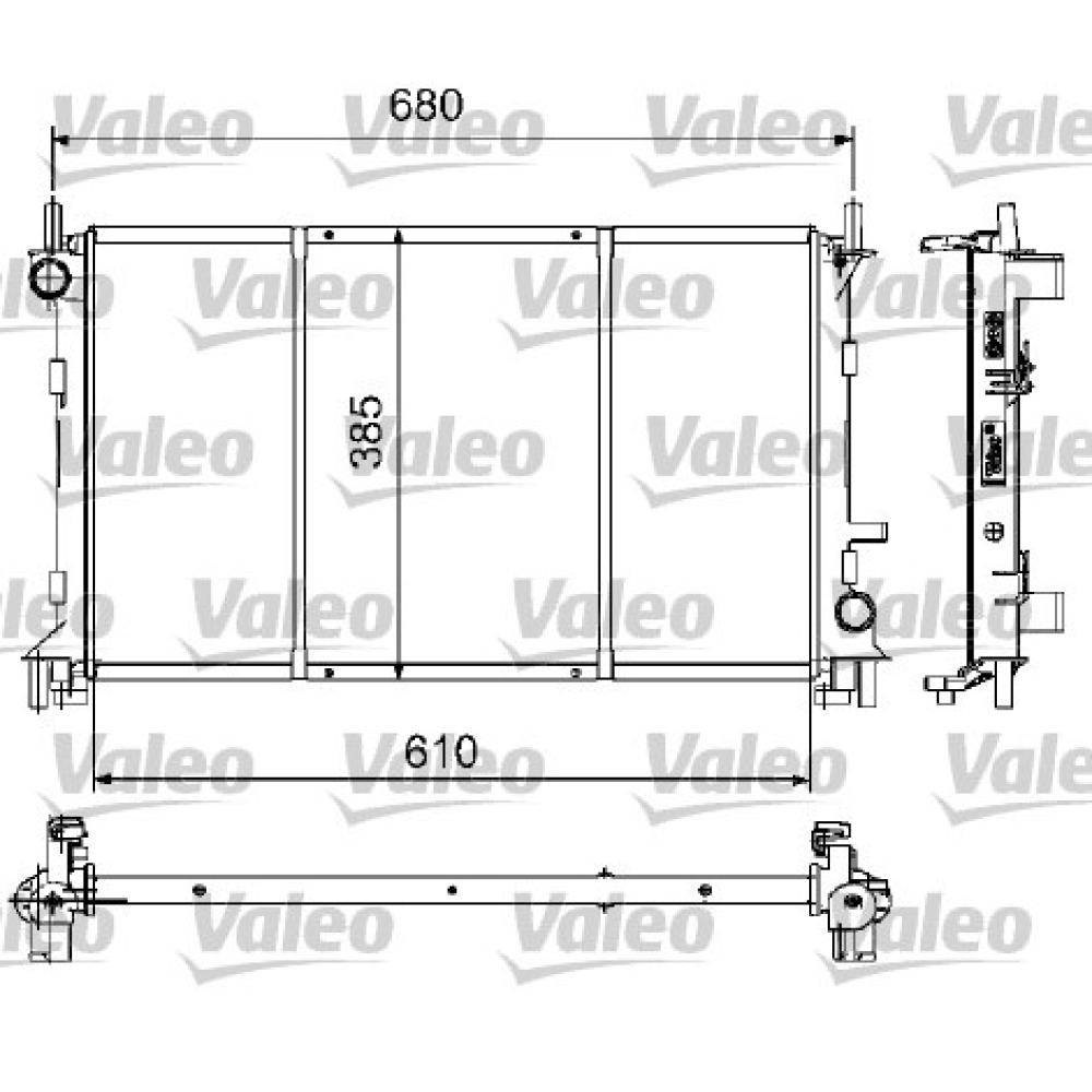 RADIADOR AGUA (+/- A/C)